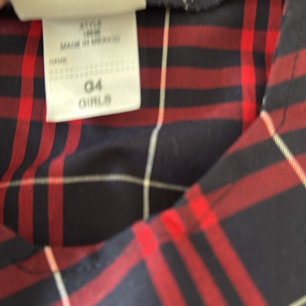 Dennis Uniform Girls Bib Front Box Pleat Hamilton Plaid Jumper Dress - Picture 4 of 8